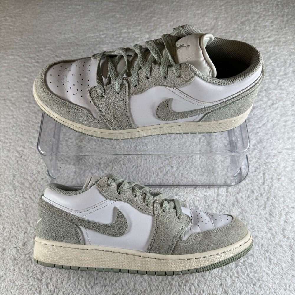 Nike Air Jordan 1 Low SE Women 8.5 Sea Glass Green White Shoes Sneakers